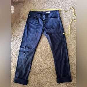 Gustin Navy Pinstripe Denim